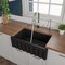 Alfi Brand 30" Black Matte Reversible Smooth / Fluted Single Bowl Fireclay Farm Sink AB3018HS-BM - alternate 1